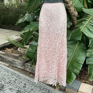 Soulmates or silken, poetry, crochet, and beaded silk skirt with a symme…